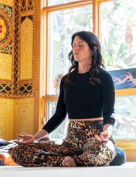 Sarah in seated meditation